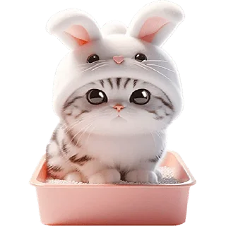 Sticker Мяу-кролик @Nyasticks - 5