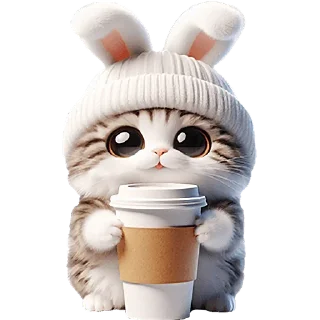 Sticker Мяу-кролик @Nyasticks - 6