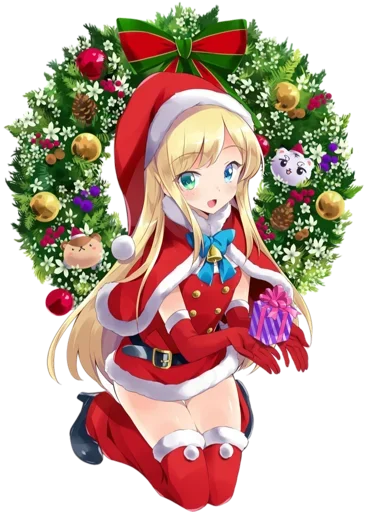 flower cartoon christmas
