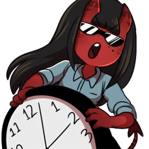 cartoon fictional character clock