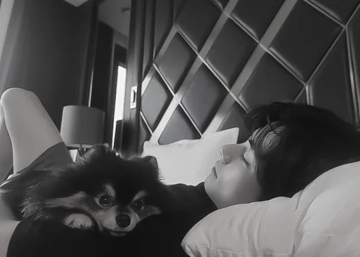 black and white person indoor