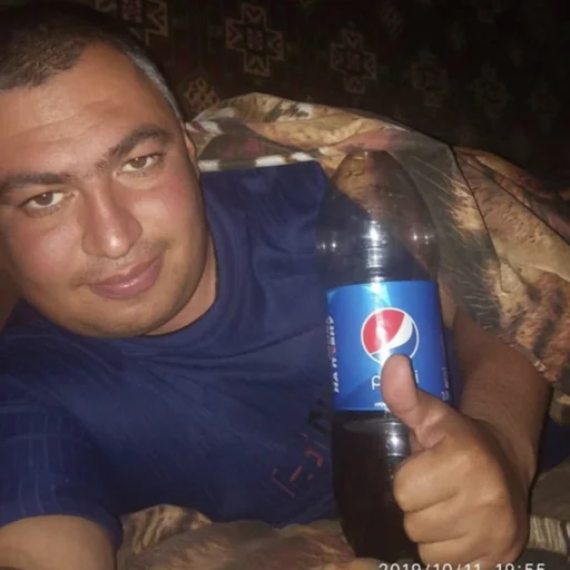 person human face soft drink