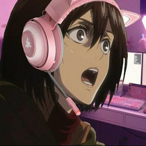 мультфильм аниме наушники