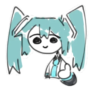 Стикер ♪ Мику Мику Мику ♪ - 0