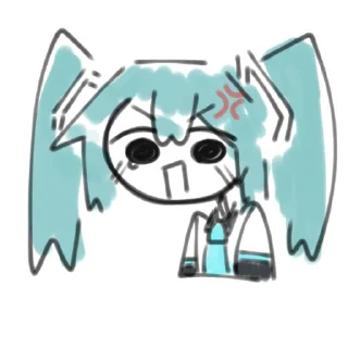 Стикер ♪ Мику Мику Мику ♪ - 1