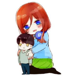 Стикер @stpackhub miku nakano - 1