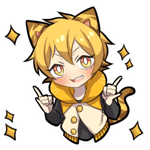 Стикер Милый тигрёнок @nyasticks - 11