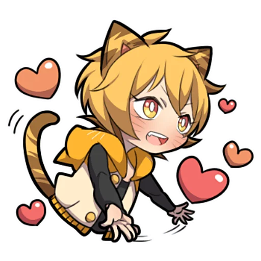 Стикер Милый тигрёнок @nyasticks - 9