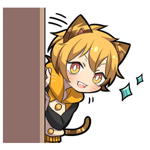 Стикер Милый тигрёнок @nyasticks - 5