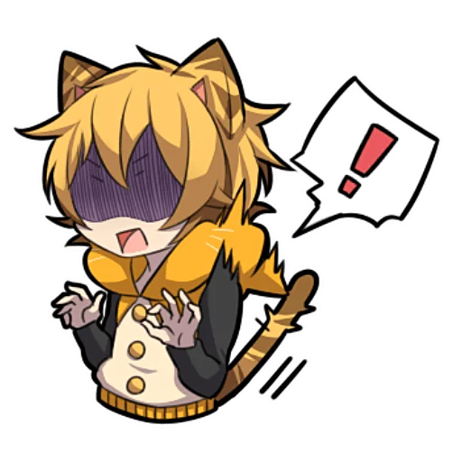 Стикер Милый тигрёнок @nyasticks - 4