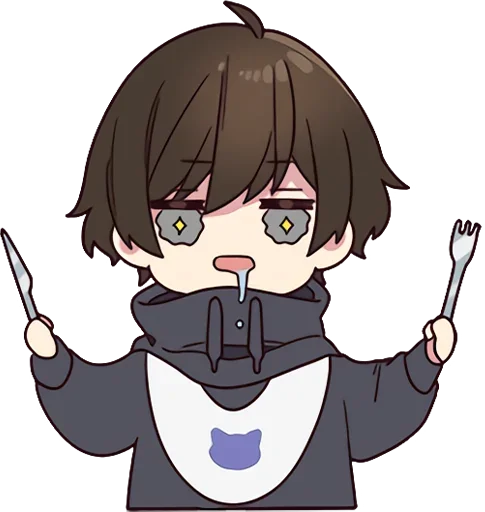 Стикер Менхера-кун 5 @nyasticks - 6