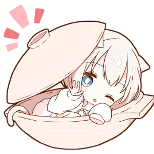 Стикер Мининеко-тян @nyasticks - 7