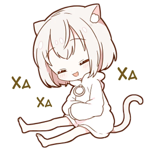 Стикер Мининеко-тян @nyasticks - 5