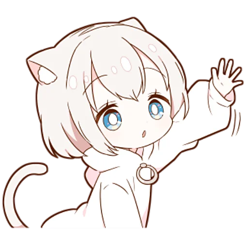 Стикер Мининеко-тян @nyasticks - 4