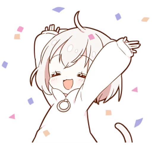 Стикер Мининеко-тян @nyasticks - 2