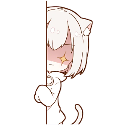 Стикер Мининеко-тян @nyasticks - 1