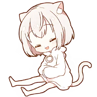 Стикер Мининеко-чан @Nyasticks - 8