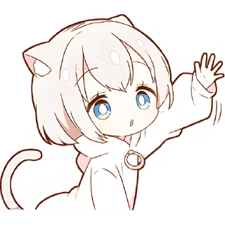 Стикер Мининеко-чан @Nyasticks - 0