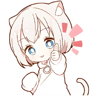 Стикер Мининеко-чан @Nyasticks - 1