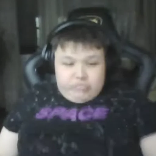 person human face headphones