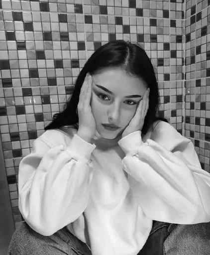 black and white person human face