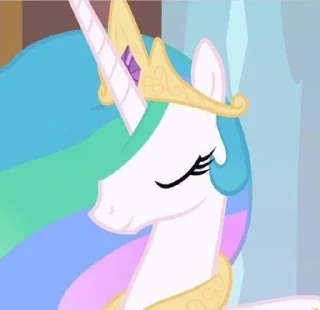 Стикер Celestia | @MyLittlePony_bots - 0