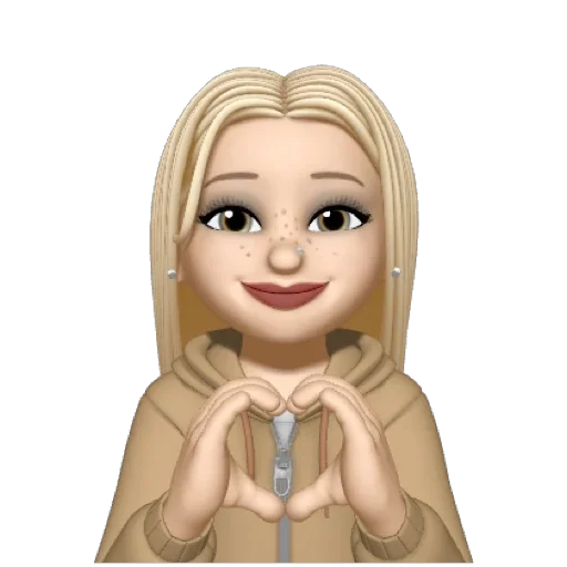 cartoon human face figurine