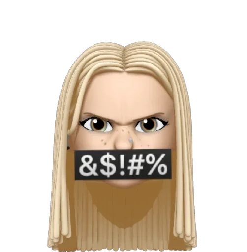 cartoon human face lipstick