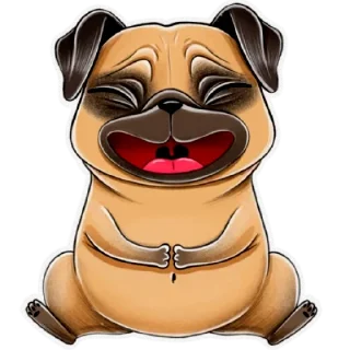 Стикер Мопс - 4