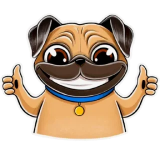 Стикер Мопс - 6