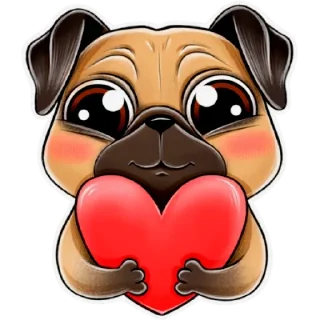 Стикер Мопс - 1