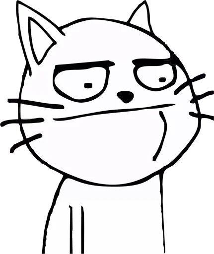 эскиз рисование кошка