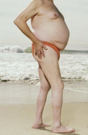 person stomach barefoot