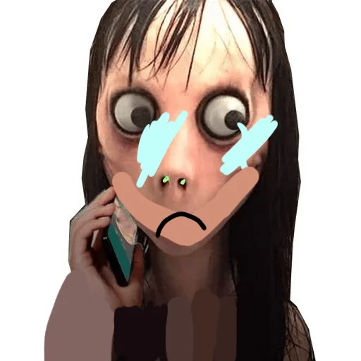 Стикер Момо.убица.😙 - 2
