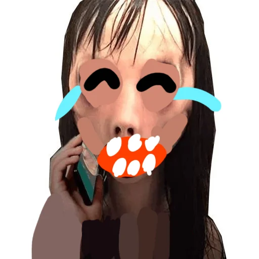 Стикер Момо.убица.😙 - 1