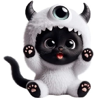 Стикер Monster Kitties @SbornikStickers - 3