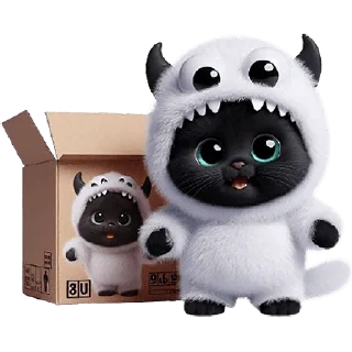 Стикер Монстры-котики 3 @Nyasticks - 11