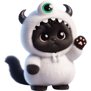 Стикер Монстры-котики 3 @Nyasticks - 7