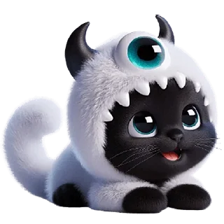 Стикер Монстры-котики 3 @Nyasticks - 4