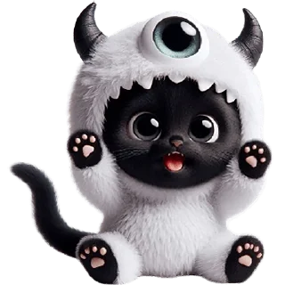 Стикер Монстры-котики 3 @Nyasticks - 1