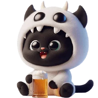 Стикер Монстры-котики 3 @Nyasticks - 8