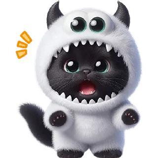 Стикер Монстры-котики 3 @Nyasticks - 3