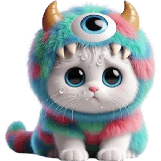 Стикер Пушистые монстры 2 @Nyasticks - 11