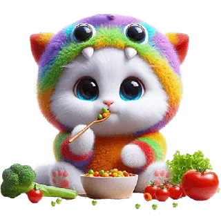 Стикер Пушистые монстры 2 @Nyasticks - 7