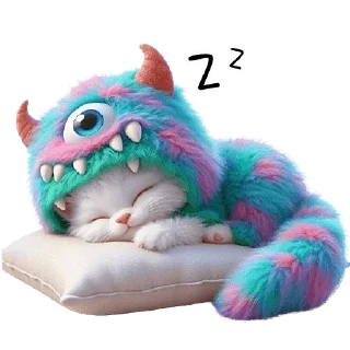 Стикер Пушистые монстры 2 @Nyasticks - 6