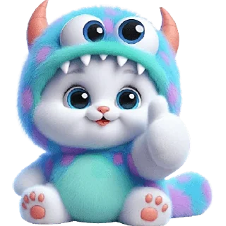 Стикер Пушистые монстры 2 @Nyasticks - 10