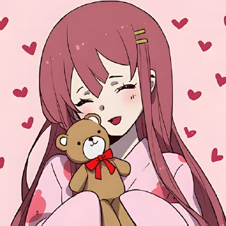 Стикер Угрюмая-тян 4 @Nyasticks - 7