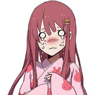 Стикер Угрюмая-тян 4 @Nyasticks - 9