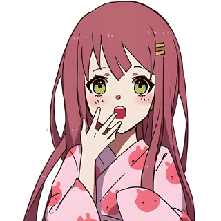 Стикер Угрюмая-тян 4 @Nyasticks - 4