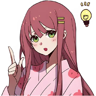 Стикер Угрюмая-тян 4 @Nyasticks - 1